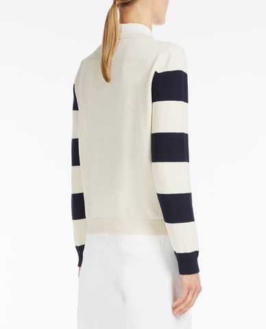 WEEKEND MAX MARA - Áo sweater nữ cổ tròn dài tay Cotton Blend Cordonnet 