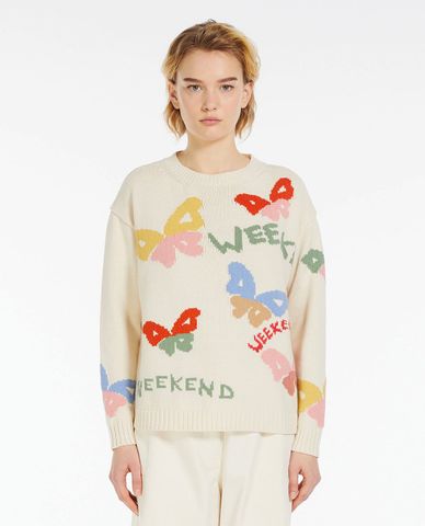  WEEKEND MAX MARA - Áo sweater cổ tròn tay dài Zingaro 
