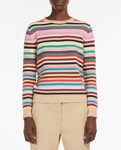  WEEKEND MAX MARA - Áo sweater nữ cổ tròn dài tay Cotton Cordonnet 