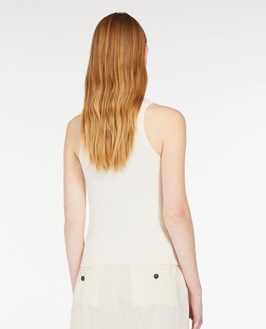  WEEKEND MAX MARA - Áo ba lỗ dệt kim phom ôm Olimpo 