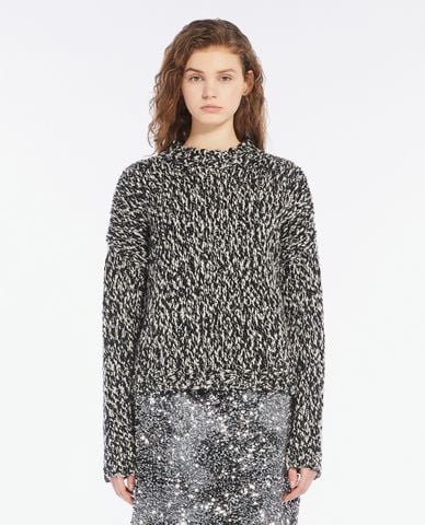  WEEKEND MAX MARA - Áo dệt kim nữ cổ tròn tay dài Crine 
