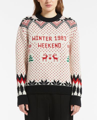  WEEKEND MAX MARA - Áo sweater nữ tay dài cổ tròn Rotondo 