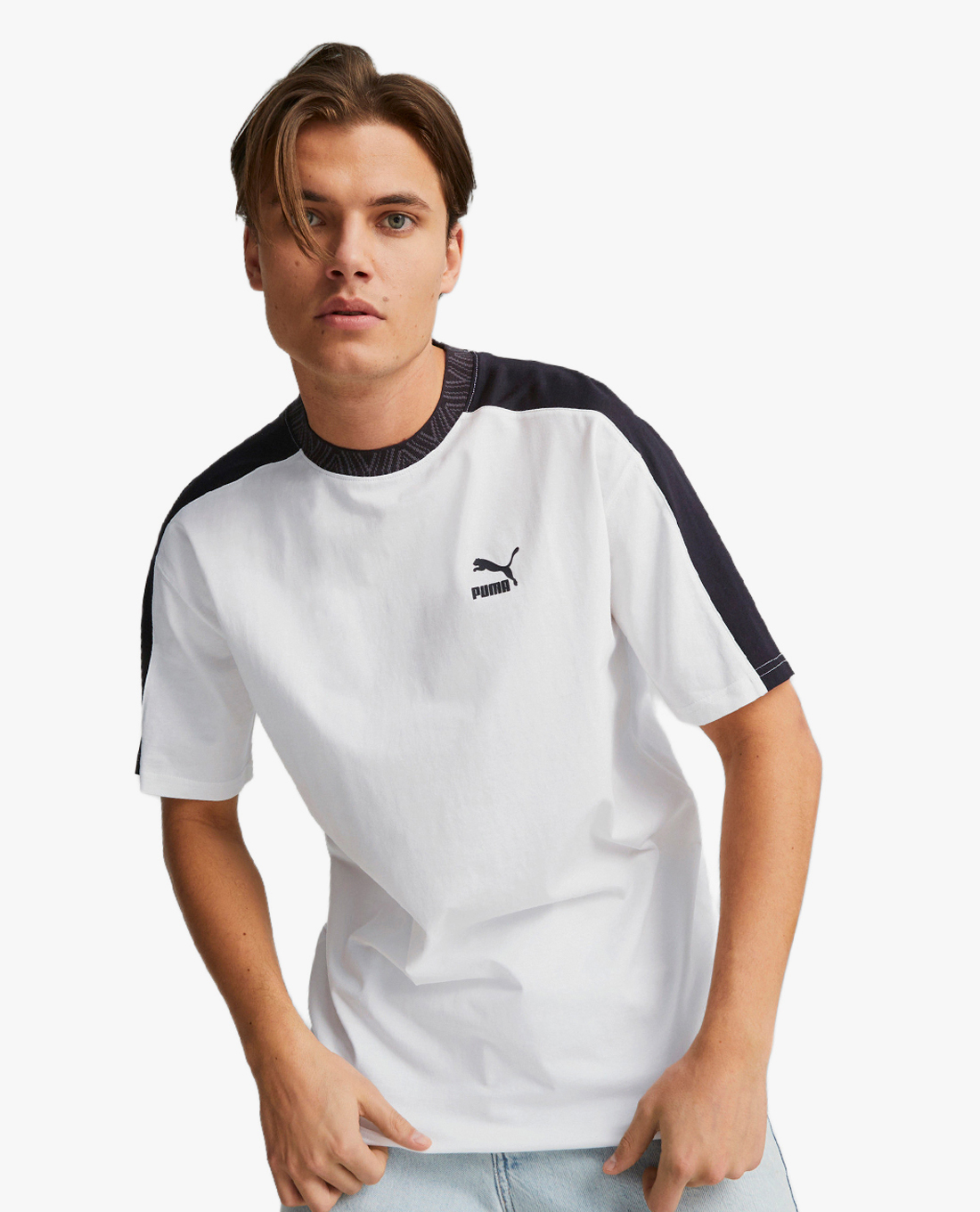 PUMA - Áo thun nam cổ tròn tay ngắn T7 Trend 7etter