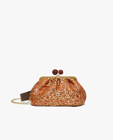  WEEKEND MAX MARA - Clutch nữ phom hình oval Jacquard Pasticcino Treasure 