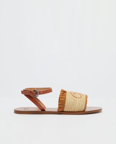  WEEKEND MAX MARA - Giày sandals nữ đế bệt quai ngang Acacia 
