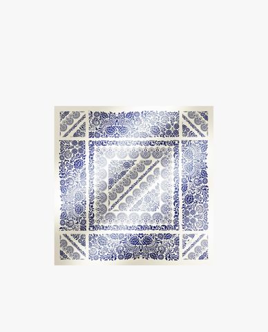  WEEKEND MAX MARA - Khăn choàng phom vuông phối hoạ tiết Marzia 