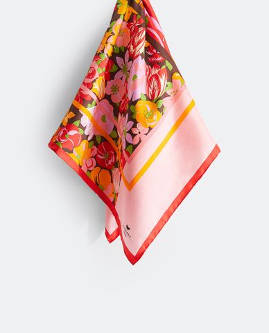  WEEKEND MAX MARA - Khăn choàng nữ chữ nhật phối hoa văn thời trang 