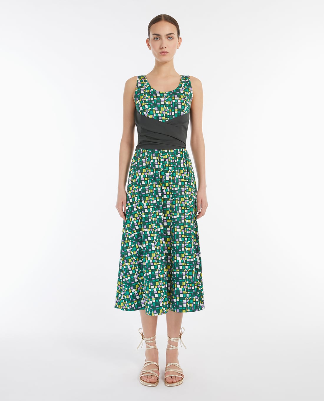 WEEKEND MAX MARA - Đầm sát nách midi cổ tròn Frisia