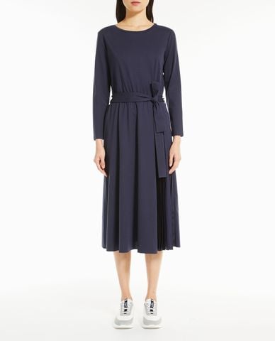  WEEKEND MAX MARA - Đầm midi cổ thuyền tay dài xếp li thời trang 