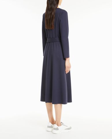  WEEKEND MAX MARA - Đầm midi cổ thuyền tay dài xếp li thời trang 