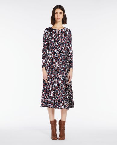  WEEKEND MAX MARA - Đầm midi cổ tròn tay dài Pedina 