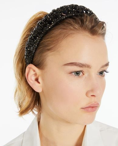  WEEKEND MAX MARA - Băng đô cài tóc bản vừa đính đá nổi bật Pontile 
