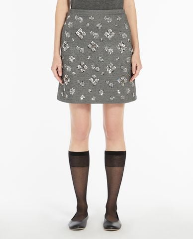  WEEKEND MAX MARA - Chân váy chữ A mini đính đá nổi bật Monza 