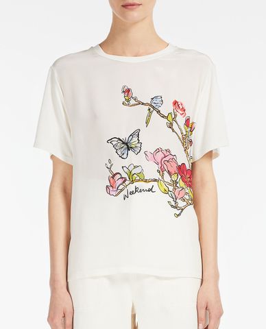  WEEKEND MAX MARA - Áo thun nữ ngắn tay cổ tròn Cellula 