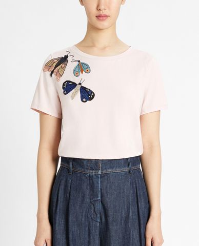  WEEKEND MAX MARA - Áo thun nữ ngắn tay cổ tròn Cotton Jersey 