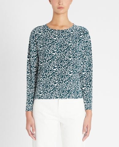  WEEKEND MAX MARA - Áo thun nữ cổ tròn tay dài Viscose Jersey 