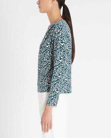  WEEKEND MAX MARA - Áo thun nữ cổ tròn tay dài Viscose Jersey 