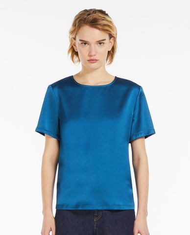  WEEKEND MAX MARA - Áo thun dáng lửng cổ tròn tay ngắn Torres 