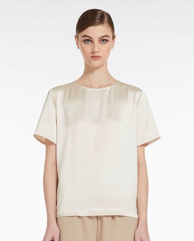  WEEKEND MAX MARA - Áo kiểu nữ cổ tròn tay ngắn Gilbert 