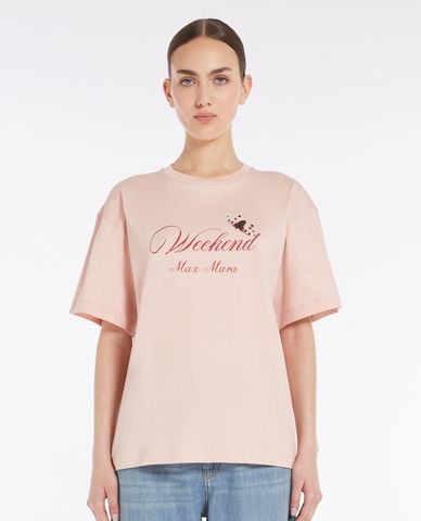  WEEKEND MAX MARA - Áo thun nữ cổ tròn tay ngắn Radura 