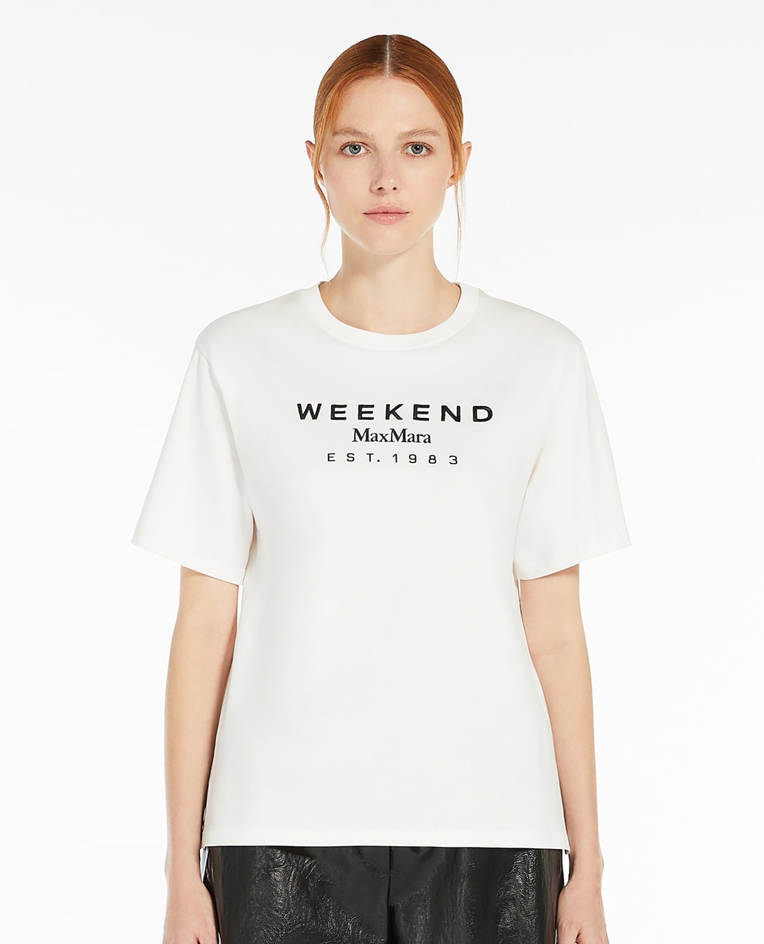WEEKEND MAX MARA - Áo thun nữ cổ tròn tay ngắn Cabina