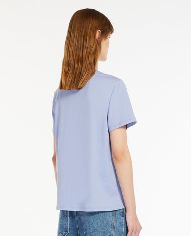  WEEKEND MAX MARA - Áo thun cổ tròn tay ngắn phối hình vẽ nổi bật Nervi 