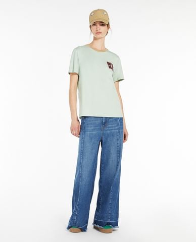  WEEKEND MAX MARA - Áo thun nữ cổ tròn tay ngắn Vello 