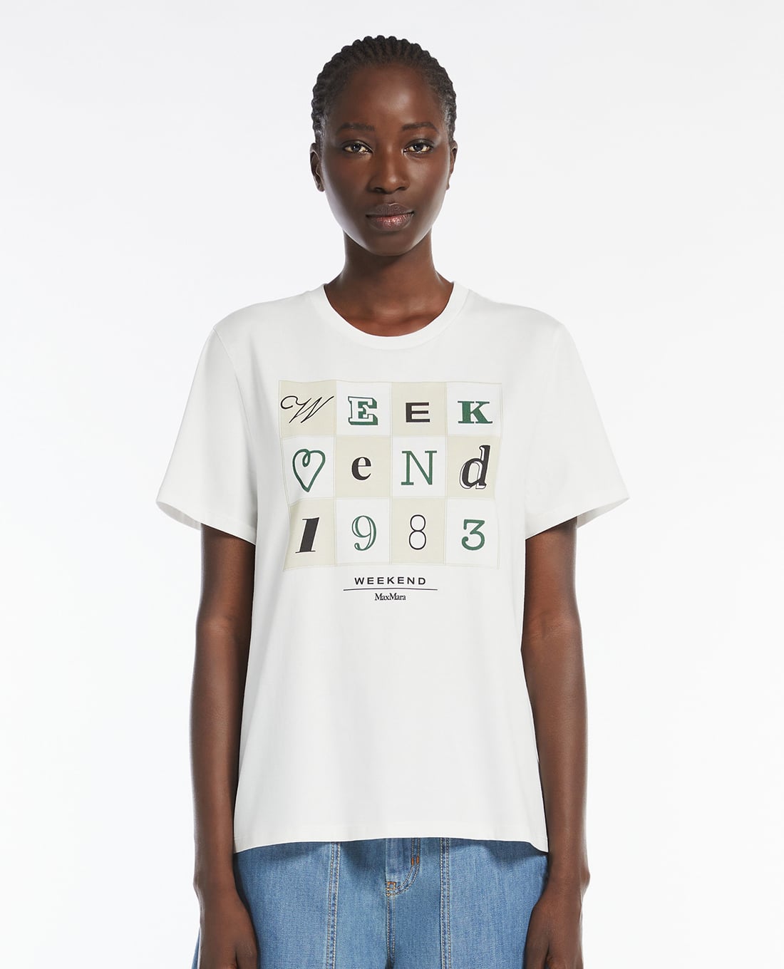 WEEKEND MAX MARA - Áo thun nữ cổ tròn tay ngắn Teiera