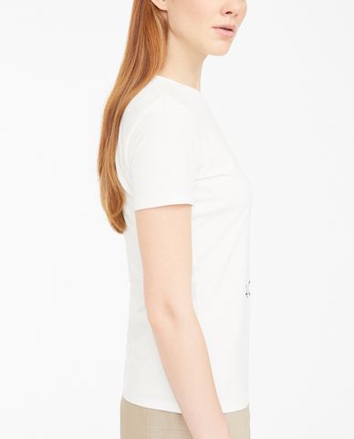  WEEKEND MAX MARA - Áo thun nữ cổ tròn tay ngắn hiện đại 