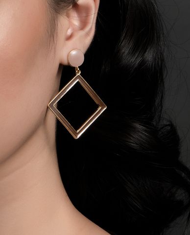  CECI - Khuyên tai nữ dáng thả hình thoi cá tính 