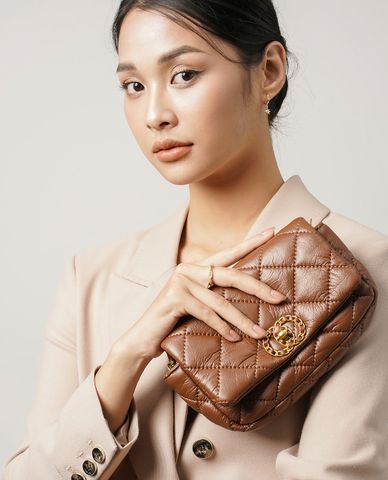  CECI - Túi đeo chéo nữ phom chữ nhật chần bông sang trọng 