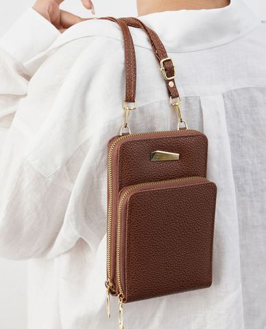  CECI - Túi đeo chéo nữ phom chữ nhật phối zip thời trang 