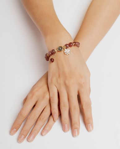  CECI - Vòng đeo tay nữ chuỗi hạt đá tròn nữ tính 