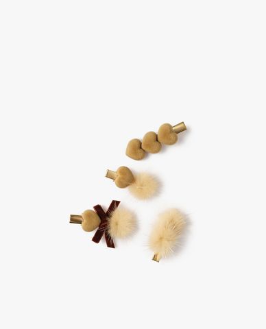  CECI - Pack 4 kẹp tóc nữ hình trái tim thời trang 