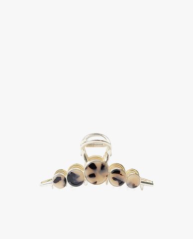  CECI - Kẹp tóc nữ càng cua họa tiết da beo sang trọng 