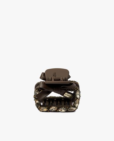  CECI - Kẹp tóc càng cua phối nơ đính đá nổi bật 