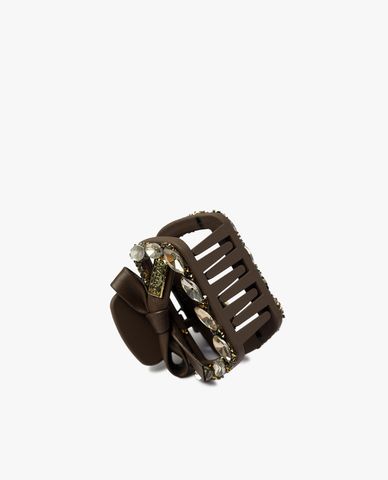  CECI - Kẹp tóc càng cua phối nơ đính đá nổi bật 