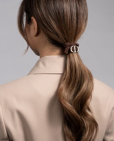  CECI - Dây buộc tóc tròn phối mặt kim loại thời trang 