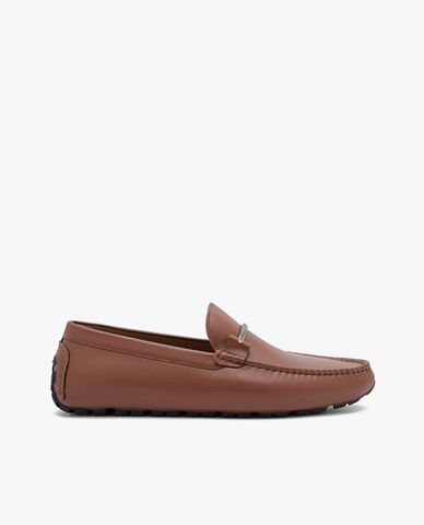  PEDRO - Giày lười nam mũi nhọn Leather Horsebit Moccasins 