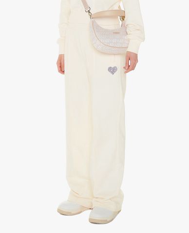  NERDY - Quần dài nữ ống rộng lưng thun Souffle 