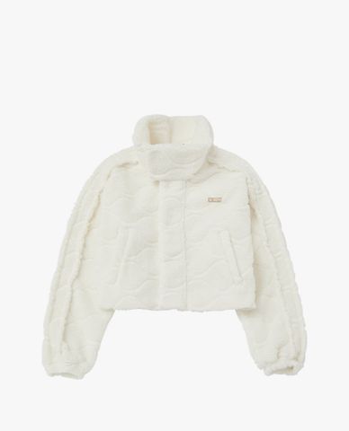  NERDY - Áo khoác lông nữ cổ trụ tay dài Wavy 