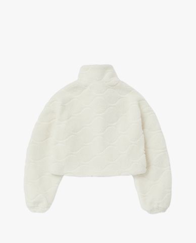  NERDY - Áo khoác lông nữ cổ trụ tay dài Wavy 