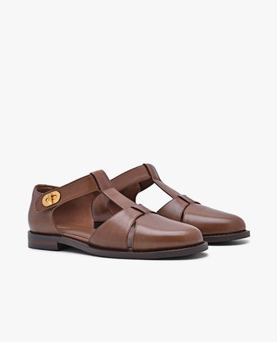  PEDRO - Giày sandals nữ đế thấp Leather Covered 