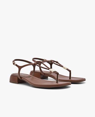  PEDRO - Giày sandals nữ đế thấp mũi vuông Slingback 