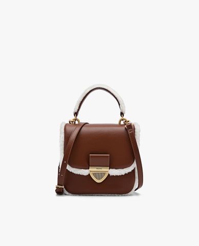  PEDRO - Túi đeo chéo nữ mini nắp gập Quilted Faux Fur 