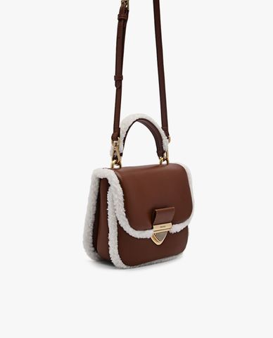  PEDRO - Túi đeo chéo nữ mini nắp gập Quilted Faux Fur 