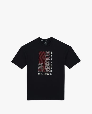  SKECHERS - Áo thun nam cổ tròn tay ngắn Red Mood 