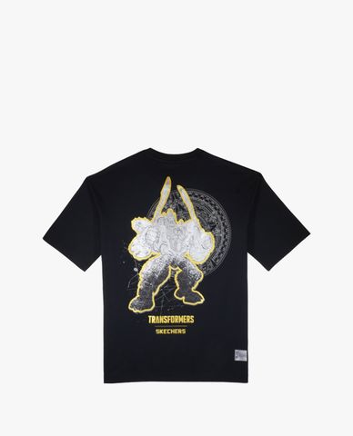  SKECHERS - Áo thun unisex cổ tròn tay ngắn Transformer 