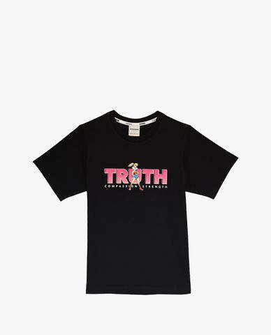  SKECHERS - Áo thun bé gái cổ tròn tay ngắn hiện đại 