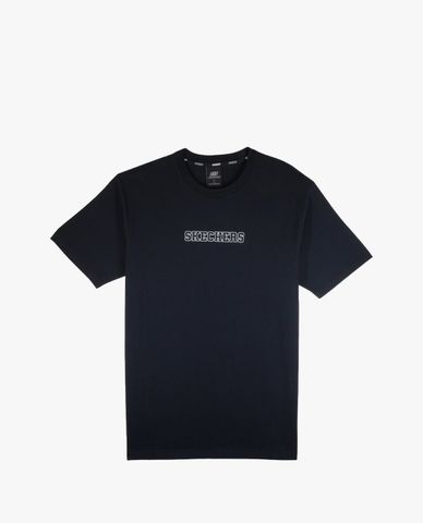  SKECHERS - Áo thun unisex cổ tròn tay ngắn thời trang 